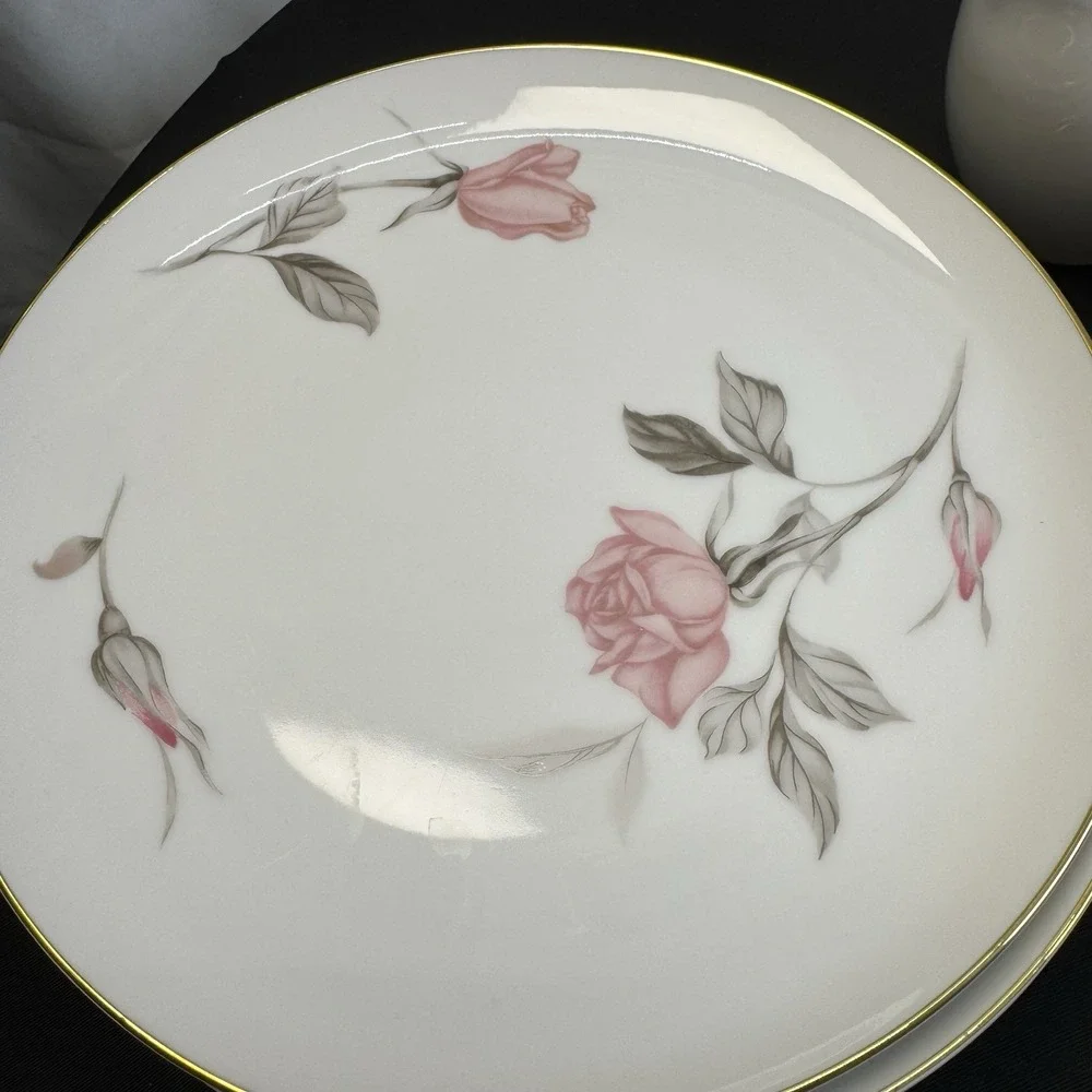 Sango Nancy 21 Piece Fine‎ China Japan Pink Rose Gold Trim Vintage Tea Set
